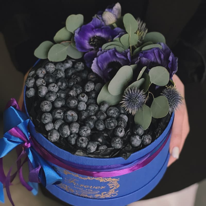 Коробочка с голубикой и цветами "BLUEBERRY BLUE" — Фото 3