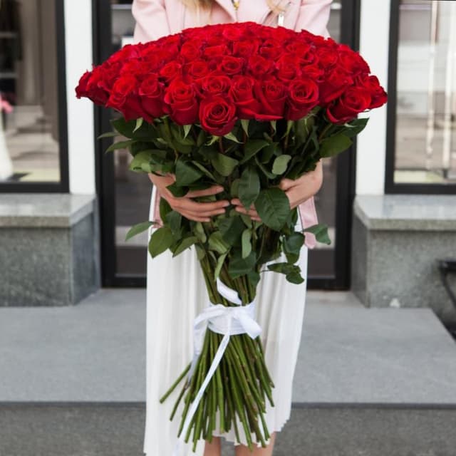 Букет из 51 красной розы 70 см "ROSES 20"