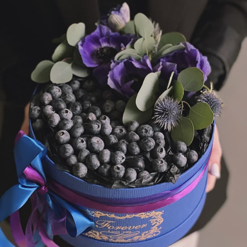 Коробочка с голубикой и цветами "BLUEBERRY BLUE" — Фото 2