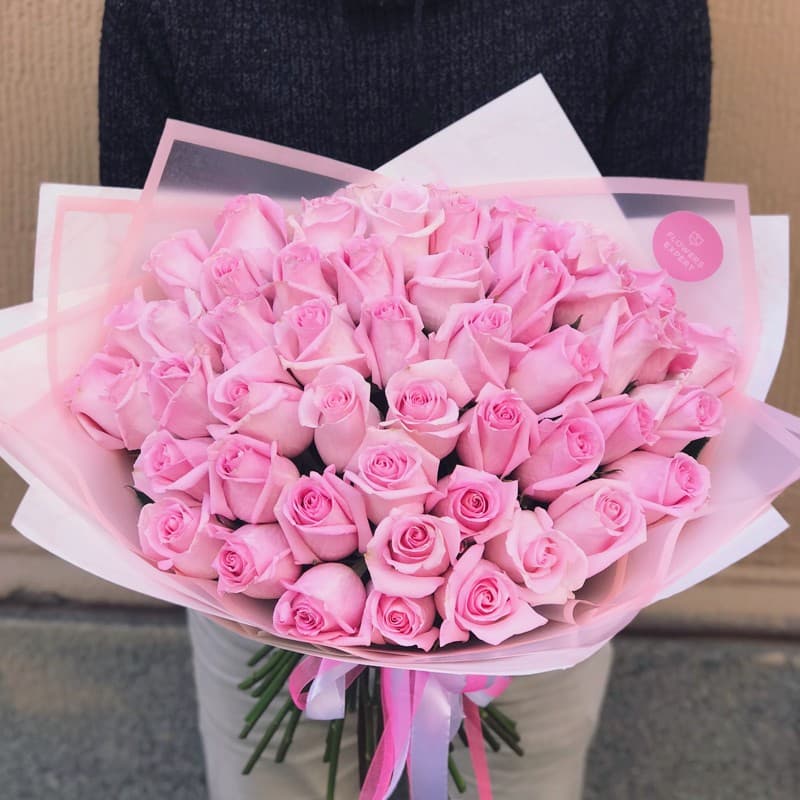 Букет из 51 розы "TENDER PINK" — Фото 2
