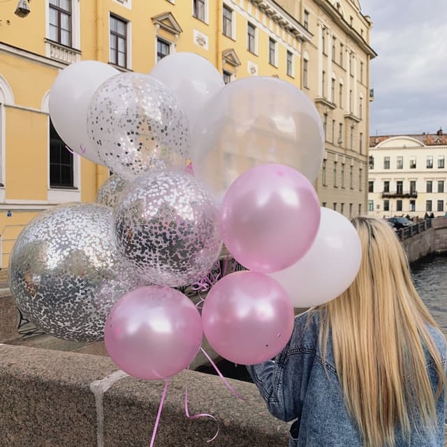 Набор из 15 шариков в розовой гамме "PINK BALLONS"