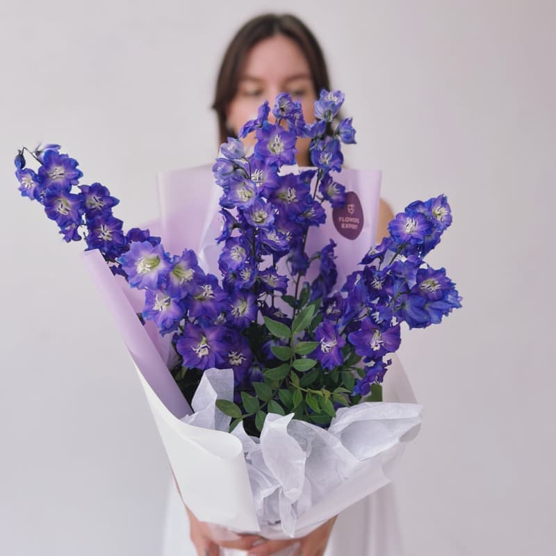 Букет из дельфиниума "BLUE POWER" — Фото 3