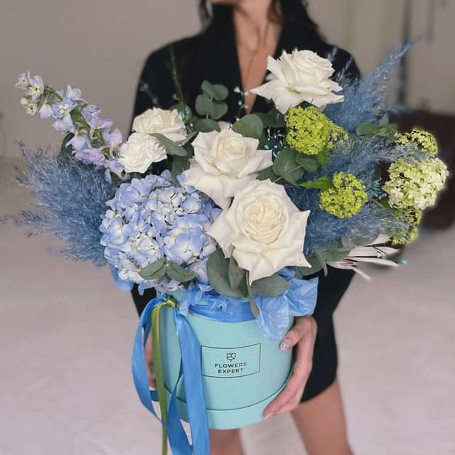 Шляпная коробка "SOFT BLUE"