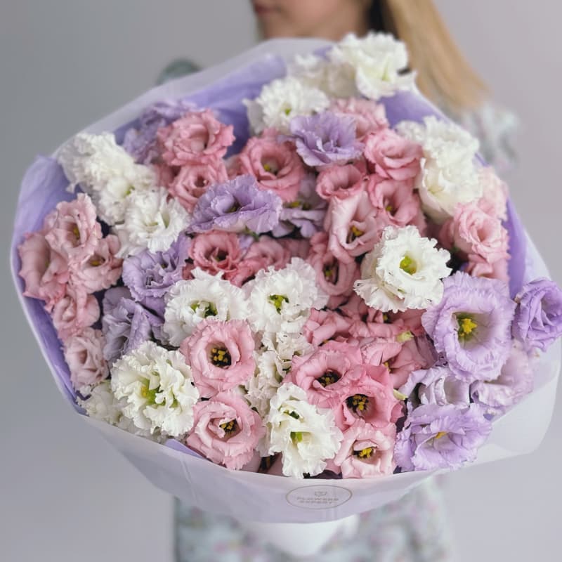 Воздушный букет из 19 эустом "SOFT PASTEL" — Фото 4