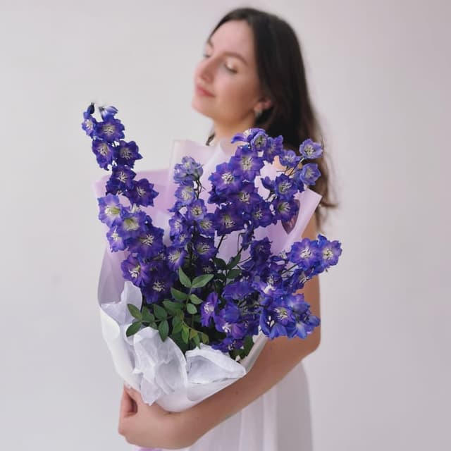 Букет из дельфиниума "BLUE POWER"