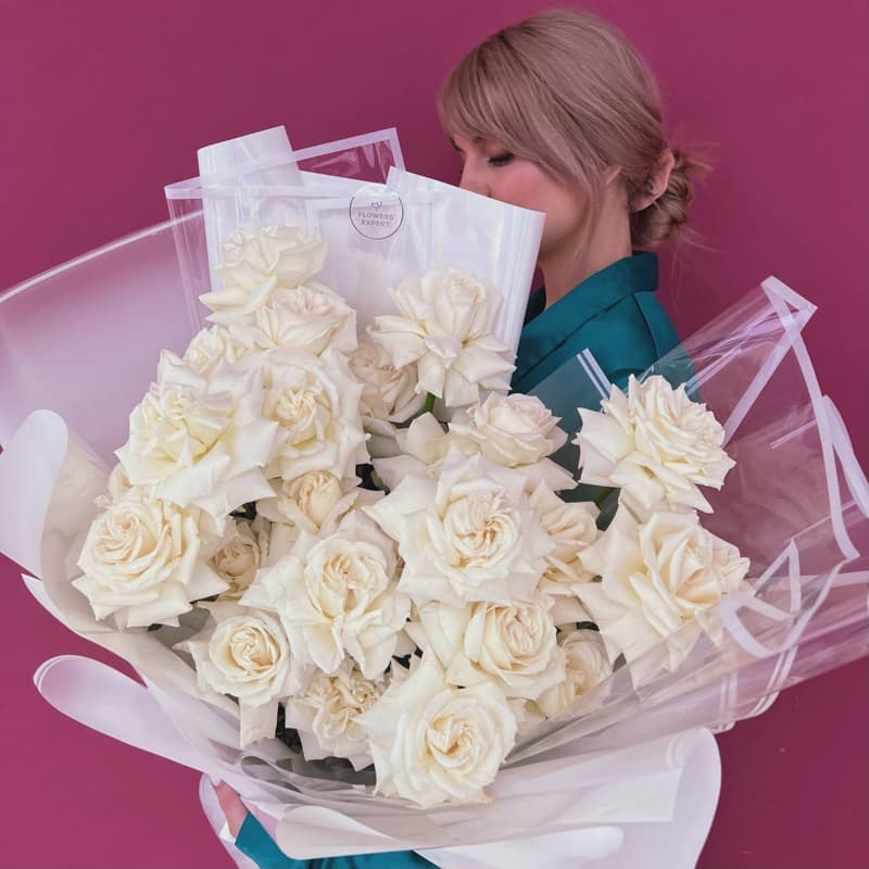 Букет из 25 французских роз "PLAYA BLANCA" — Фото 2