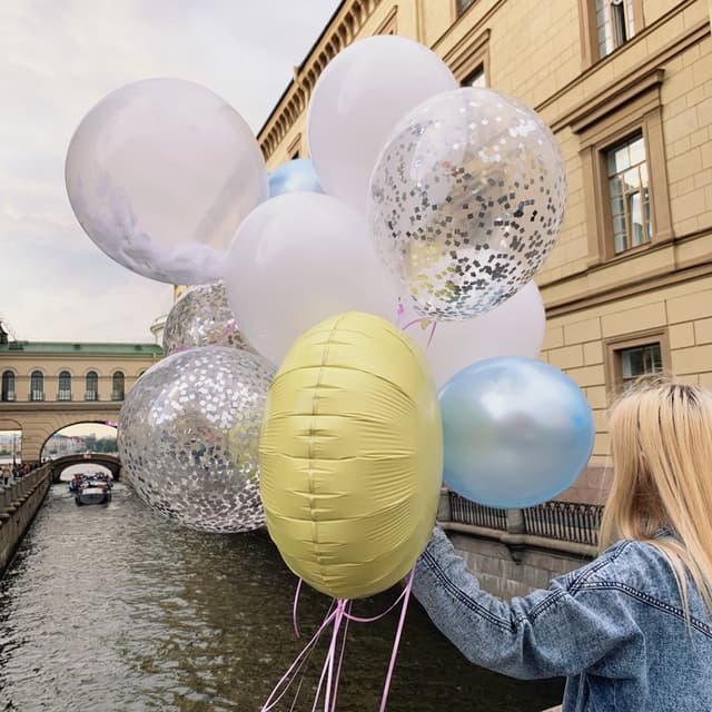 Набор из 11 шариков в голубой гамме "BLUE BALOONS"