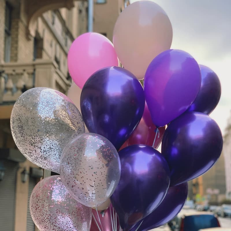 Набор из 15 шариков в розово-фиолетовой гамме "PINK PURP BALOONS" — Фото 4