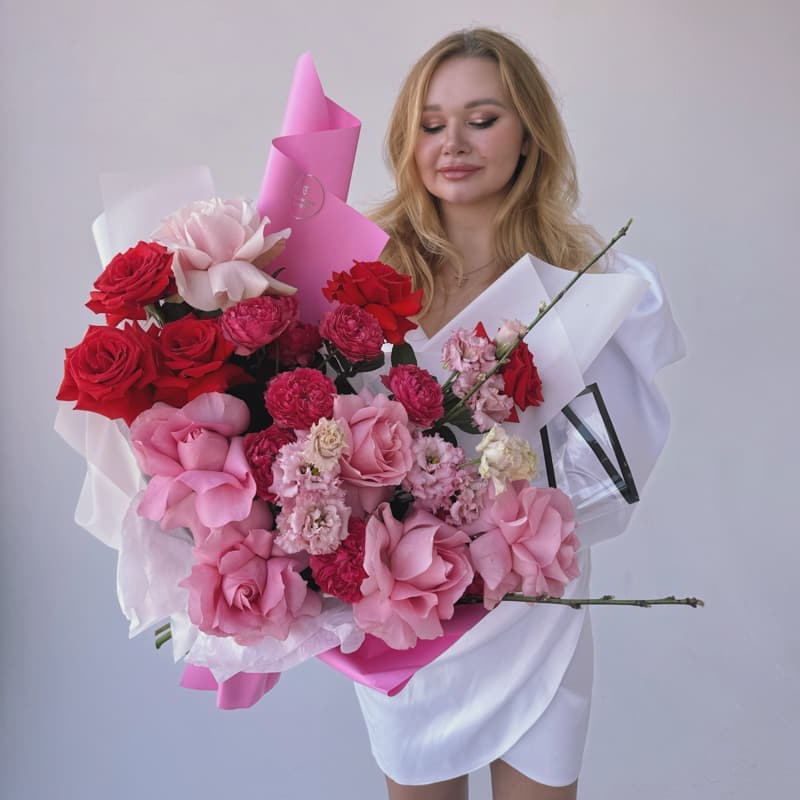 Букет из французских роз "BARBIE GIRL" — Фото 5