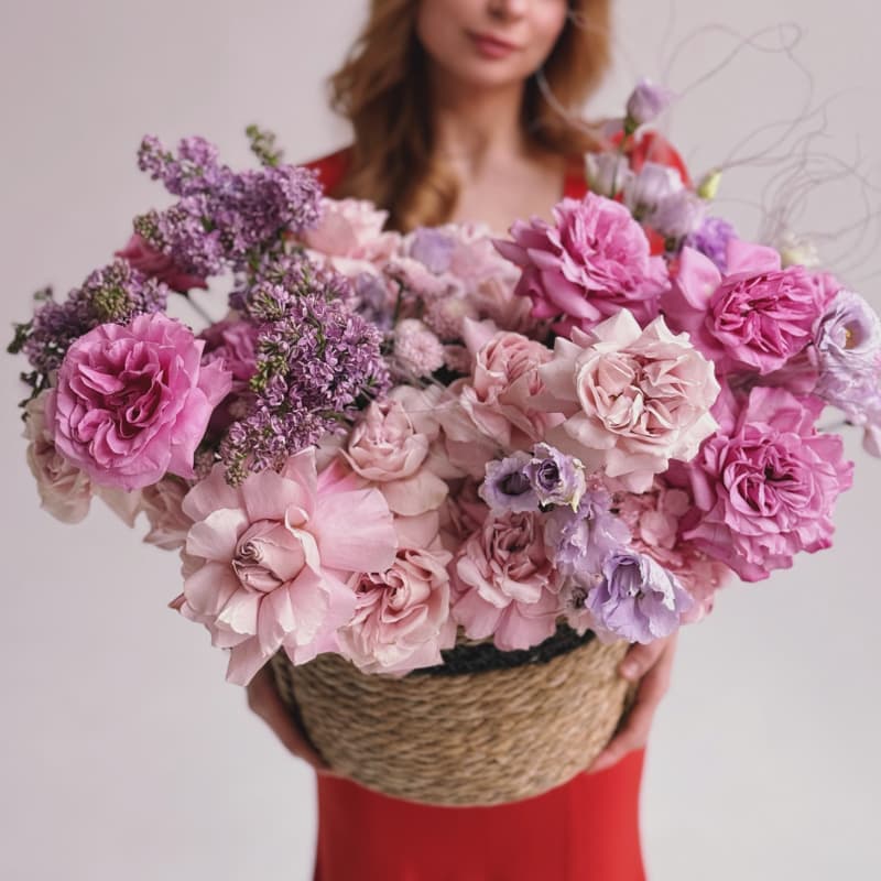 Корзина с весенними цветами "PINK SPRING" — Фото 5