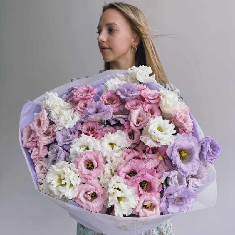 Воздушный букет из 19 эустом "SOFT PASTEL" — Фото 5