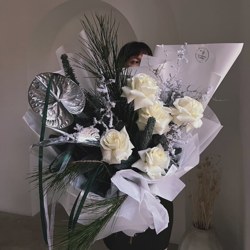 Новогодний букет "SILVER SHINE" — Фото 3