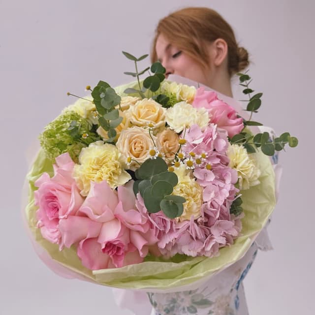 Букет с ромашками "SPRING LADY"