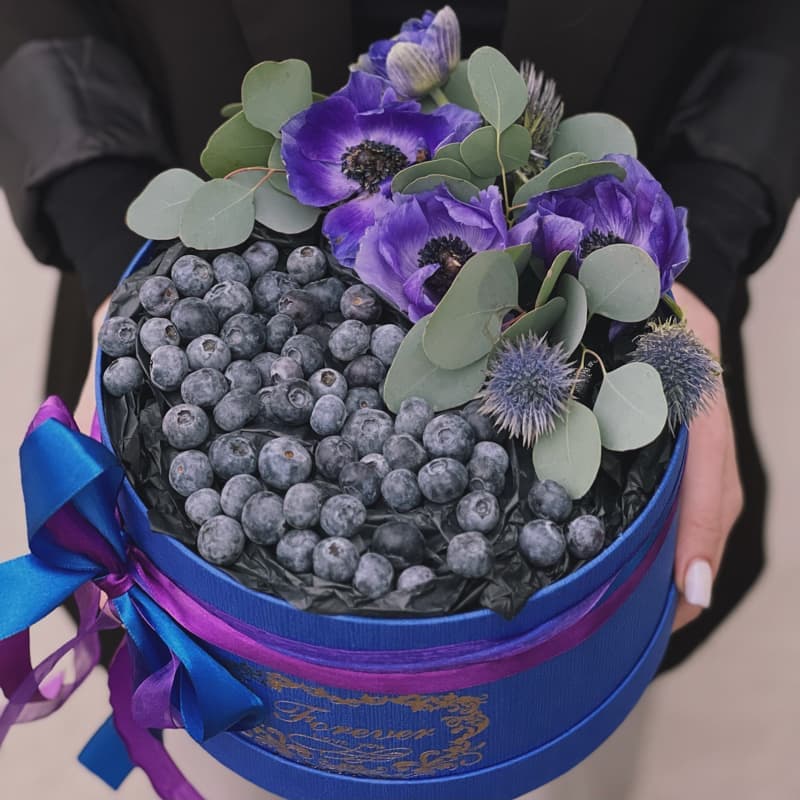 Коробочка с голубикой и цветами "BLUEBERRY BLUE" — Фото 4
