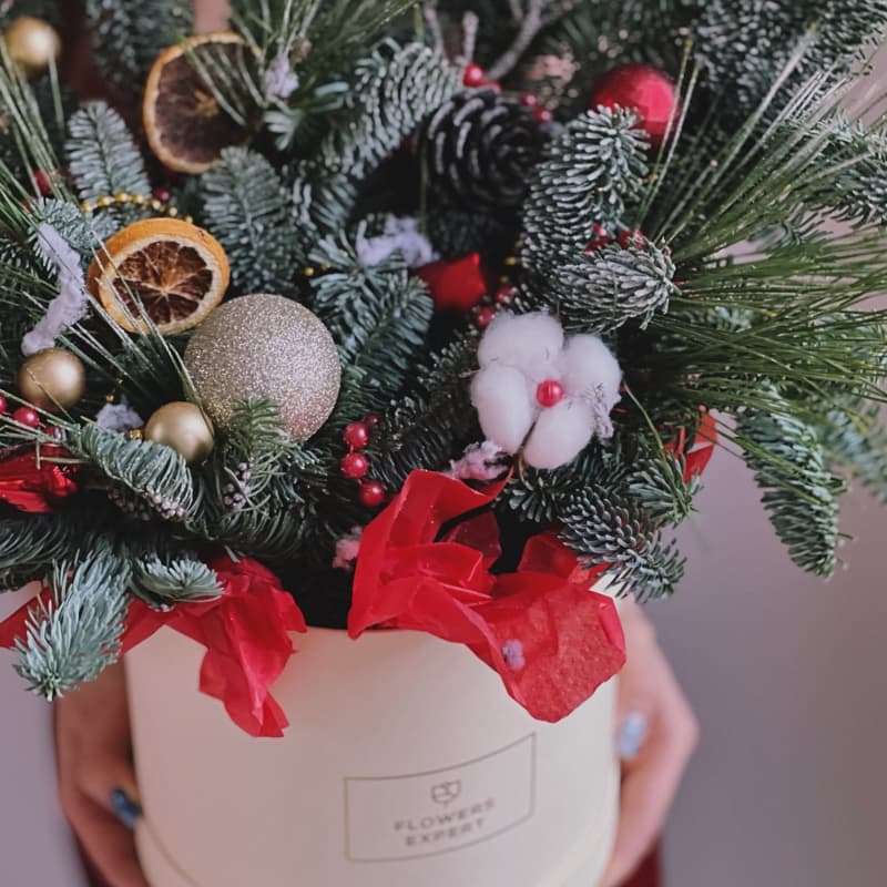 Открыть фото крупно Новогодняя композиция в коробке "ELF MADE" — Фото 5