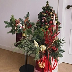 Сет из 2 новогодних композиций и ёлочки ручной работы "SNOW PARTY"