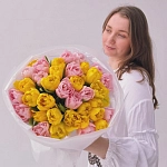 Букет из 35 пионовидных тюльпанов "DREAMER & MARIE JO"