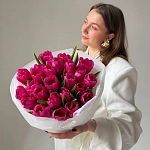 Букет из 25 тюльпанов "PINK ARDOUR"