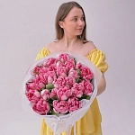 Букет из 25 пионовидных тюльпанов "FOXTROT"