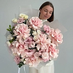 Букет из французских роз с эустомой "BABY BLUSH"