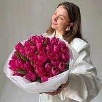 Букет из 35 тюльпанов "PINK ARDOUR"