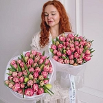 Комбо из 2 букетов с 51 пионовидными тюльпанами "COMBO 12"