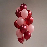 Набор из 19 шариков в красно-розовой гамме "RED CHROME"