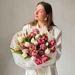 Букет из 35 тюльпанов микс "SPRING DAY"