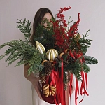 Новогодняя композиция с сушками в русском стиле "RUSKI"