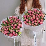 Комбо из 2 букетов с 51 пионовидными тюльпанами "COMBO 12"