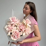 Букет из 7 французских роз "PINK MONDIAL"