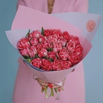 Букет из 25 пионовидных тюльпанов "TRUST"