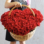 Сердце из 101 красной розы в корзине "HEART 31"