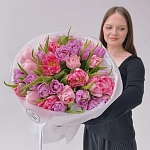 Букет из 35 пионовидных тюльпанов "BLOSSOM SPRING"